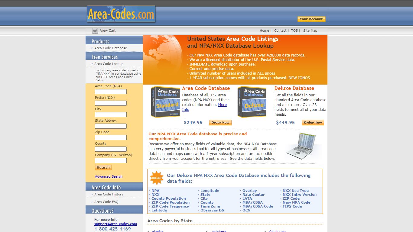 Area Codes